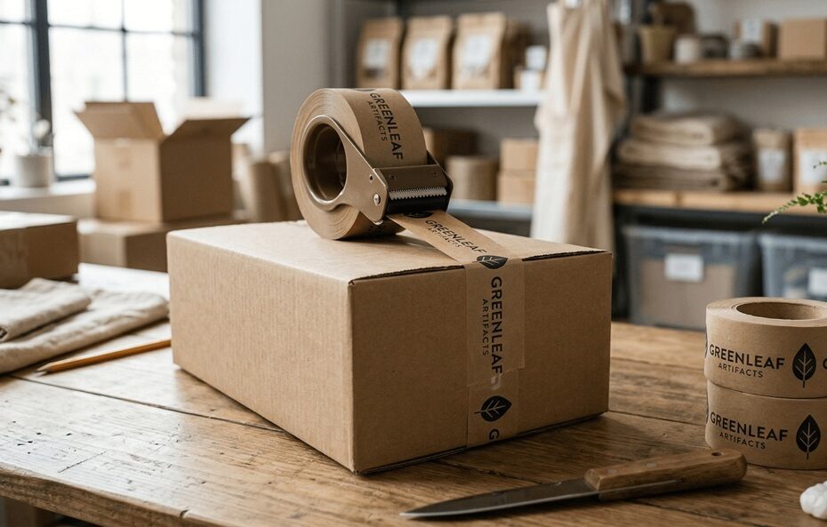 Taśmy papierowe z nadrukiem firmowym